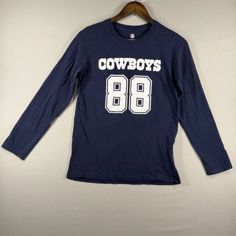 NFL Dallas Cowboys #88 LAMB VTG Long Sleeve Blue Shirt Mens LG 14-16
